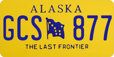 AK license plate GCS877