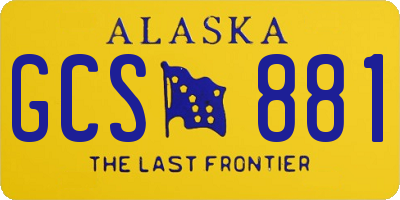 AK license plate GCS881