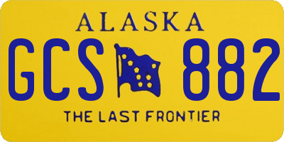 AK license plate GCS882