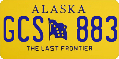 AK license plate GCS883