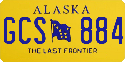 AK license plate GCS884