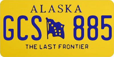 AK license plate GCS885