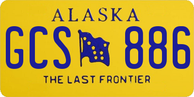AK license plate GCS886