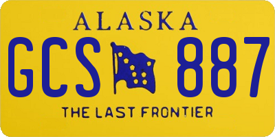 AK license plate GCS887