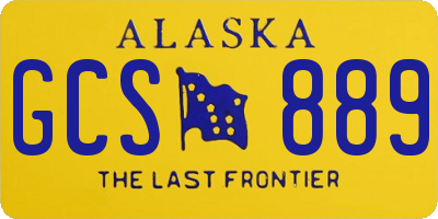 AK license plate GCS889