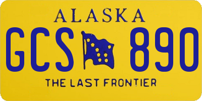 AK license plate GCS890