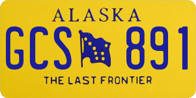 AK license plate GCS891
