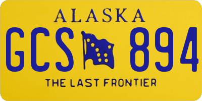 AK license plate GCS894