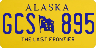 AK license plate GCS895