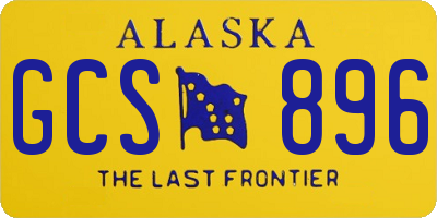 AK license plate GCS896