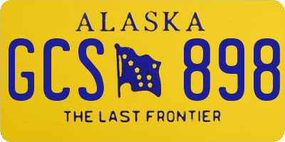 AK license plate GCS898