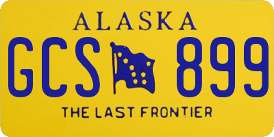 AK license plate GCS899