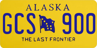 AK license plate GCS900
