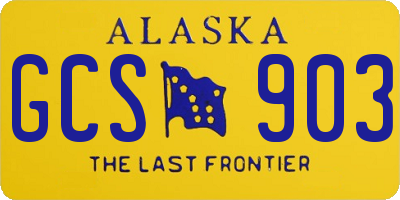 AK license plate GCS903