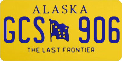 AK license plate GCS906