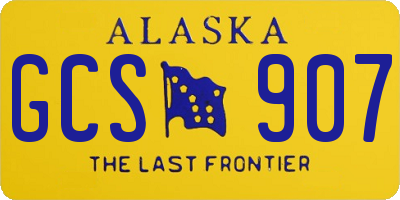 AK license plate GCS907