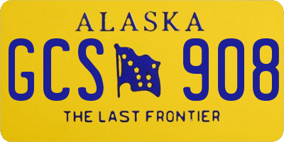 AK license plate GCS908