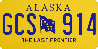 AK license plate GCS914