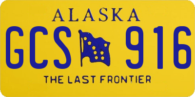 AK license plate GCS916