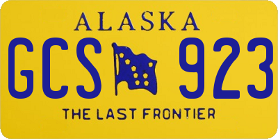 AK license plate GCS923