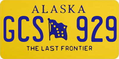 AK license plate GCS929
