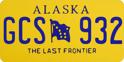 AK license plate GCS932