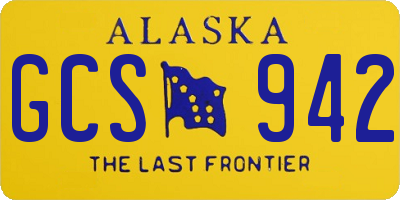 AK license plate GCS942
