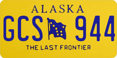 AK license plate GCS944