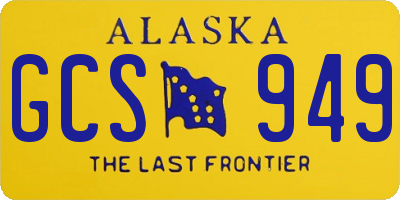 AK license plate GCS949
