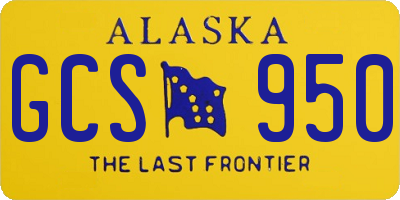 AK license plate GCS950