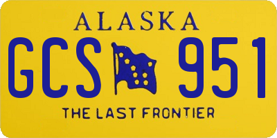AK license plate GCS951
