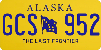 AK license plate GCS952