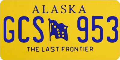 AK license plate GCS953