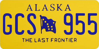 AK license plate GCS955