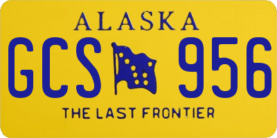 AK license plate GCS956