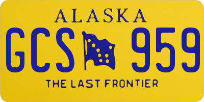 AK license plate GCS959