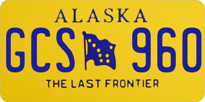 AK license plate GCS960