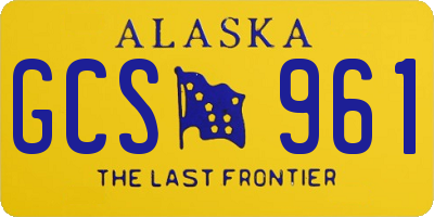 AK license plate GCS961