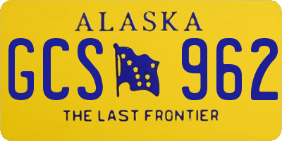 AK license plate GCS962