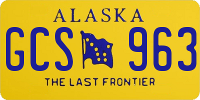 AK license plate GCS963