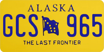 AK license plate GCS965
