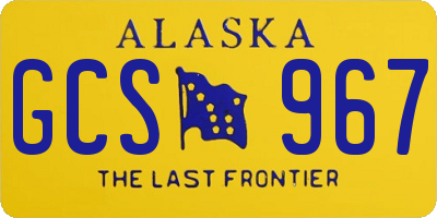 AK license plate GCS967