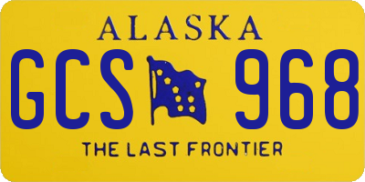 AK license plate GCS968
