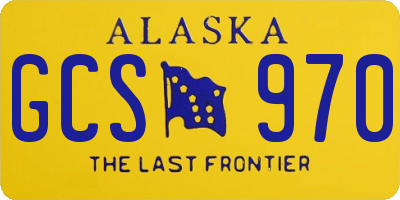 AK license plate GCS970