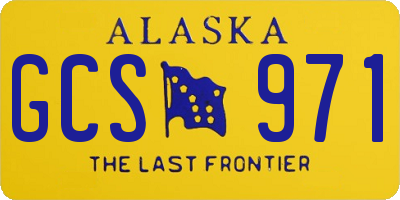 AK license plate GCS971