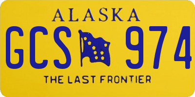 AK license plate GCS974