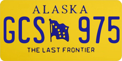 AK license plate GCS975