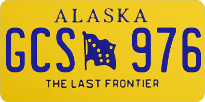 AK license plate GCS976