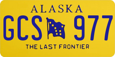 AK license plate GCS977