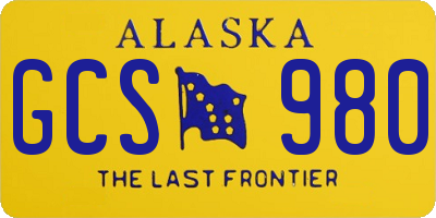 AK license plate GCS980